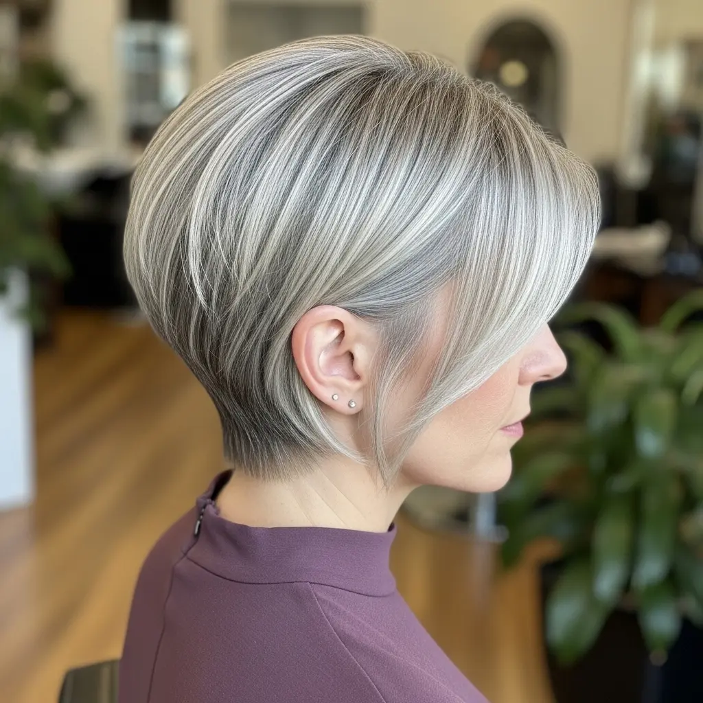 #1 Stylish Wedge Cut with Subtle Highlights