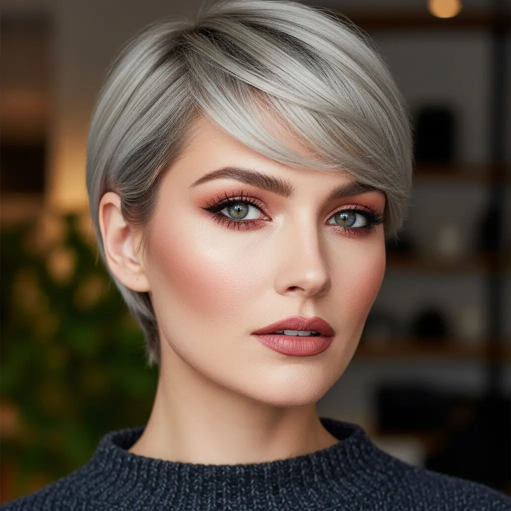 #1 Buttery Blonde with Side Bangs