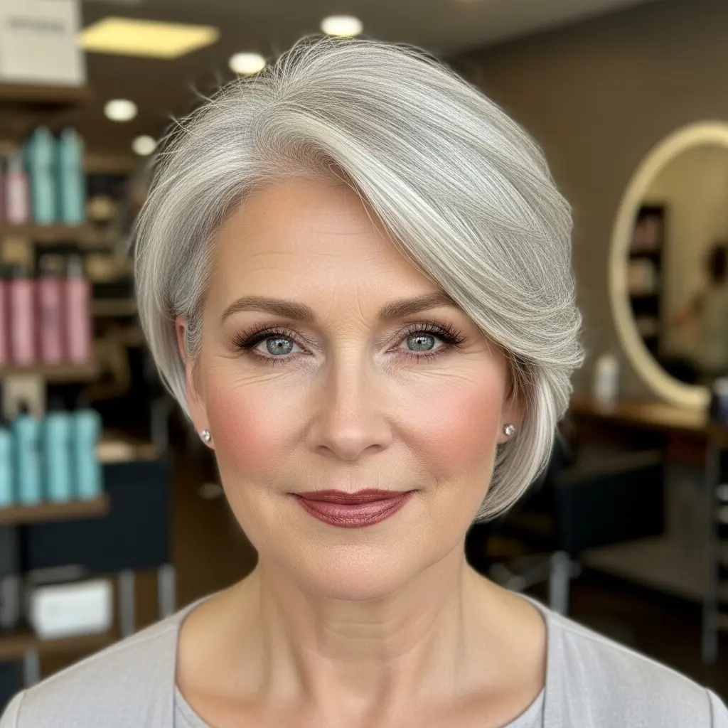 #10 Softly Textured Short Bob with Face-Framing Layers