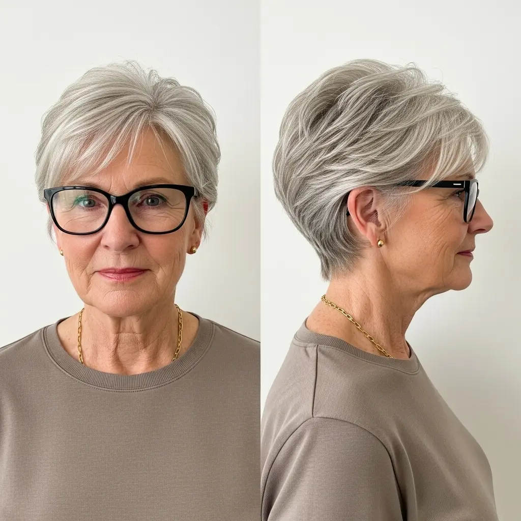 #10 Feathered Pixie for Women with Glasses