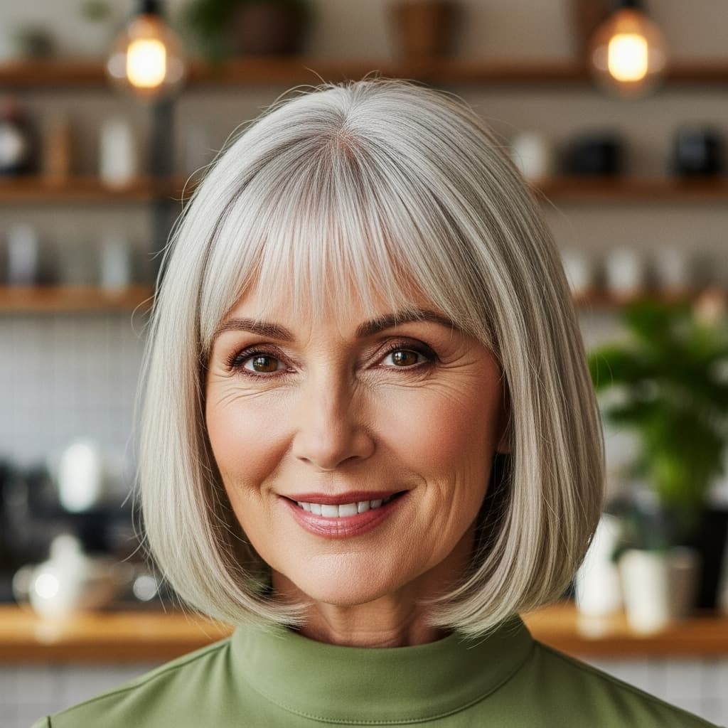 #10 Bob Hairstyle For Older Women Over 60