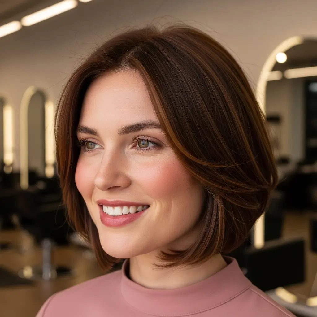 #11 Stacked Bob with Face Framing Layers