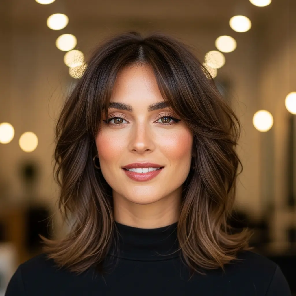 #11 Shoulder-Length Shaggy Bob With Layers