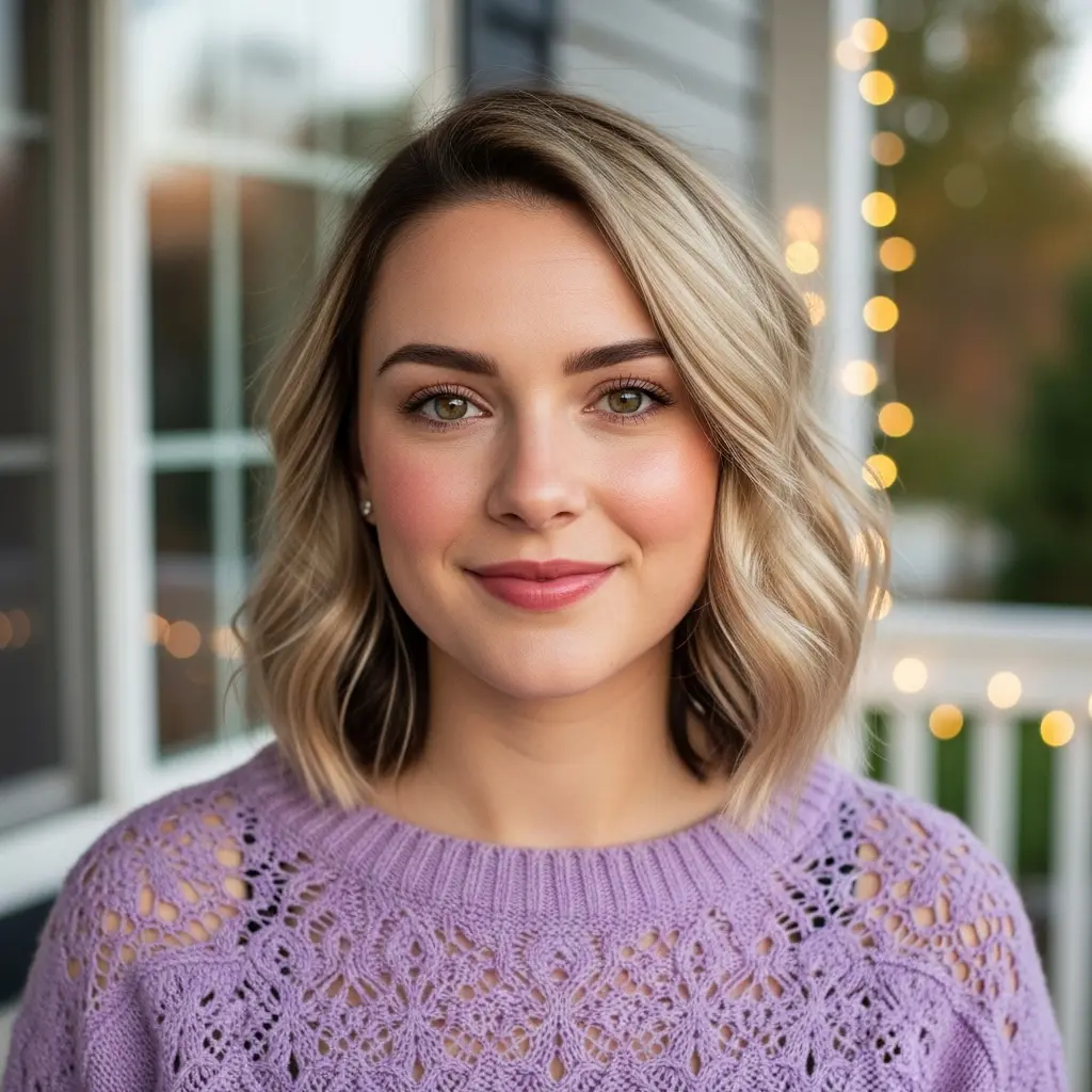 #11 Lob Haircut Layered with Feathered Ends