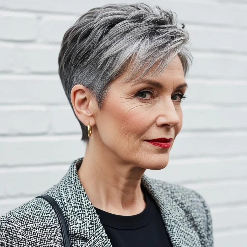 #12 Tapered Pixie Cut with Textured Top