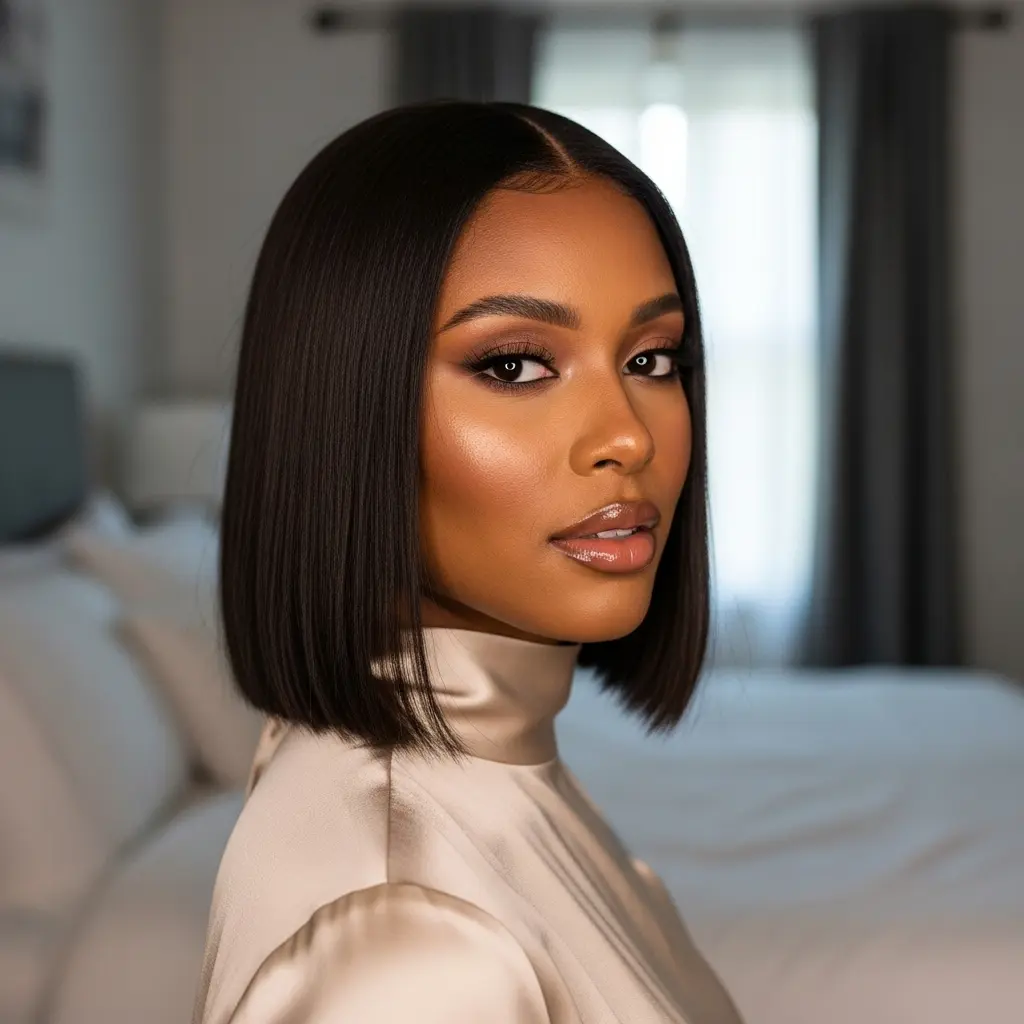 #12 Lob Haircut Straight with Sleek Finish