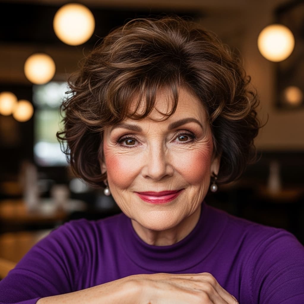 #12 Curly Hairstyle For Seniors