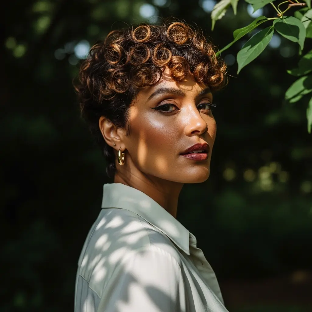 #13 Pixie Bob Haircut for Black Women with Natural Texture