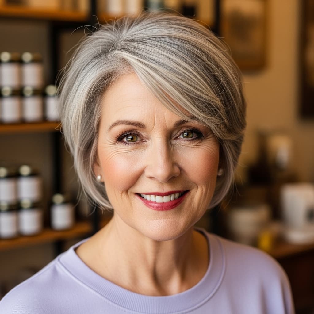 #13 Short Choppy Hair For Seniors Over 60