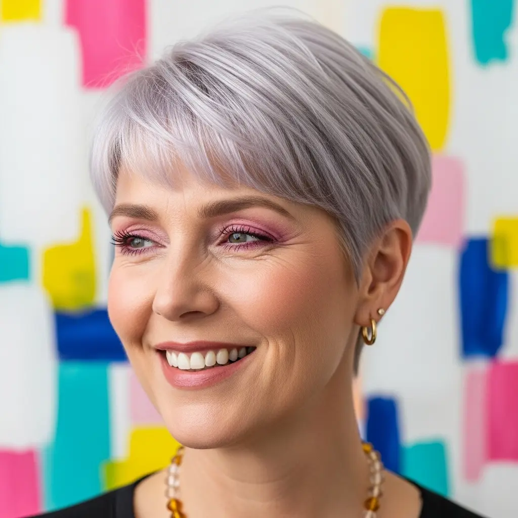 #14 Cropped Haircut with Tapered Sides and Nape