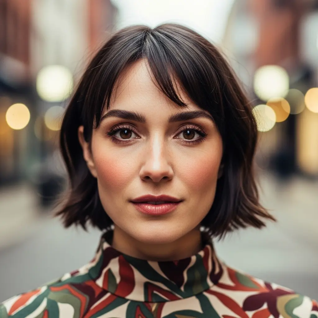 #14 Long French Bob with Tousled Finish