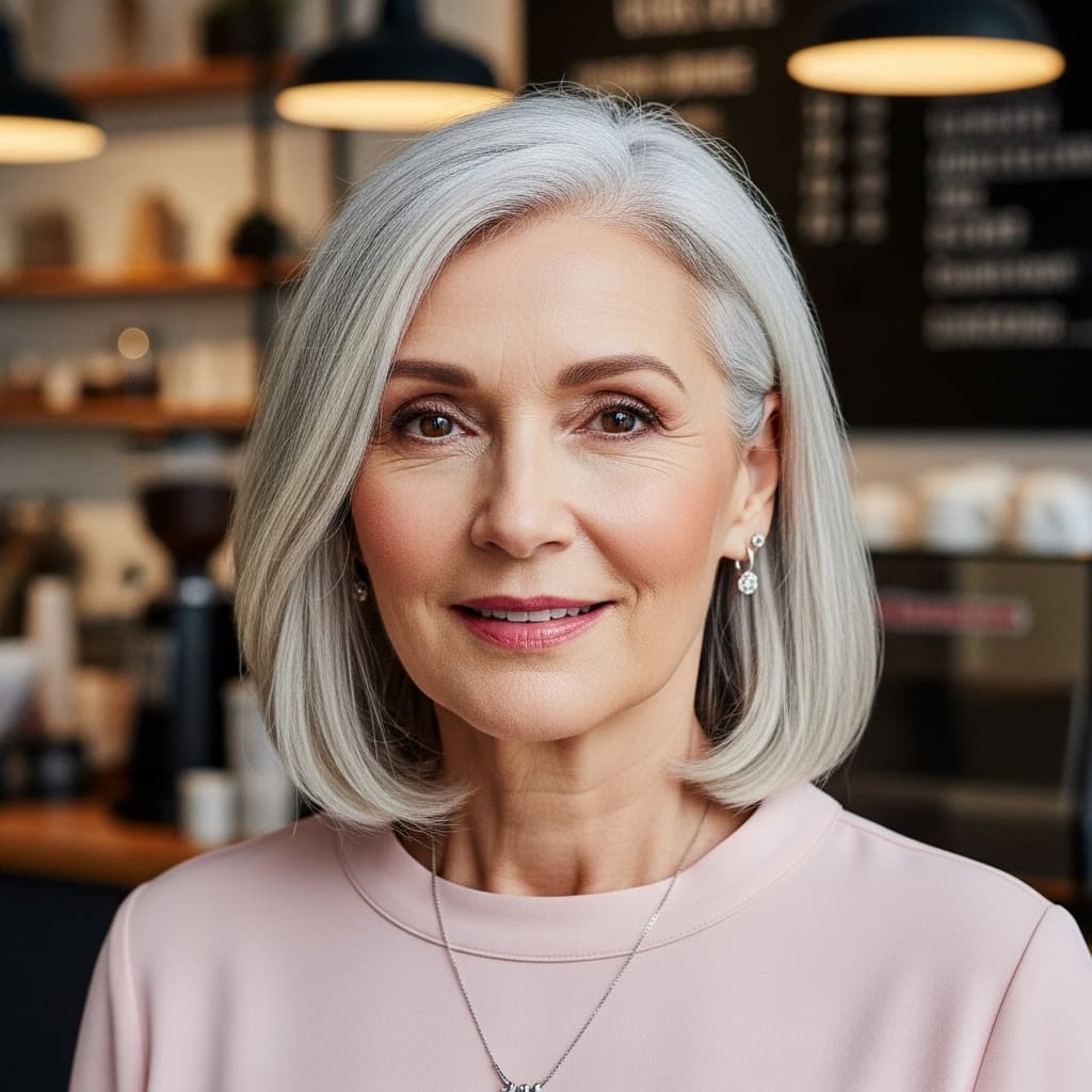 #15 Gray Hairstyle For Seniors