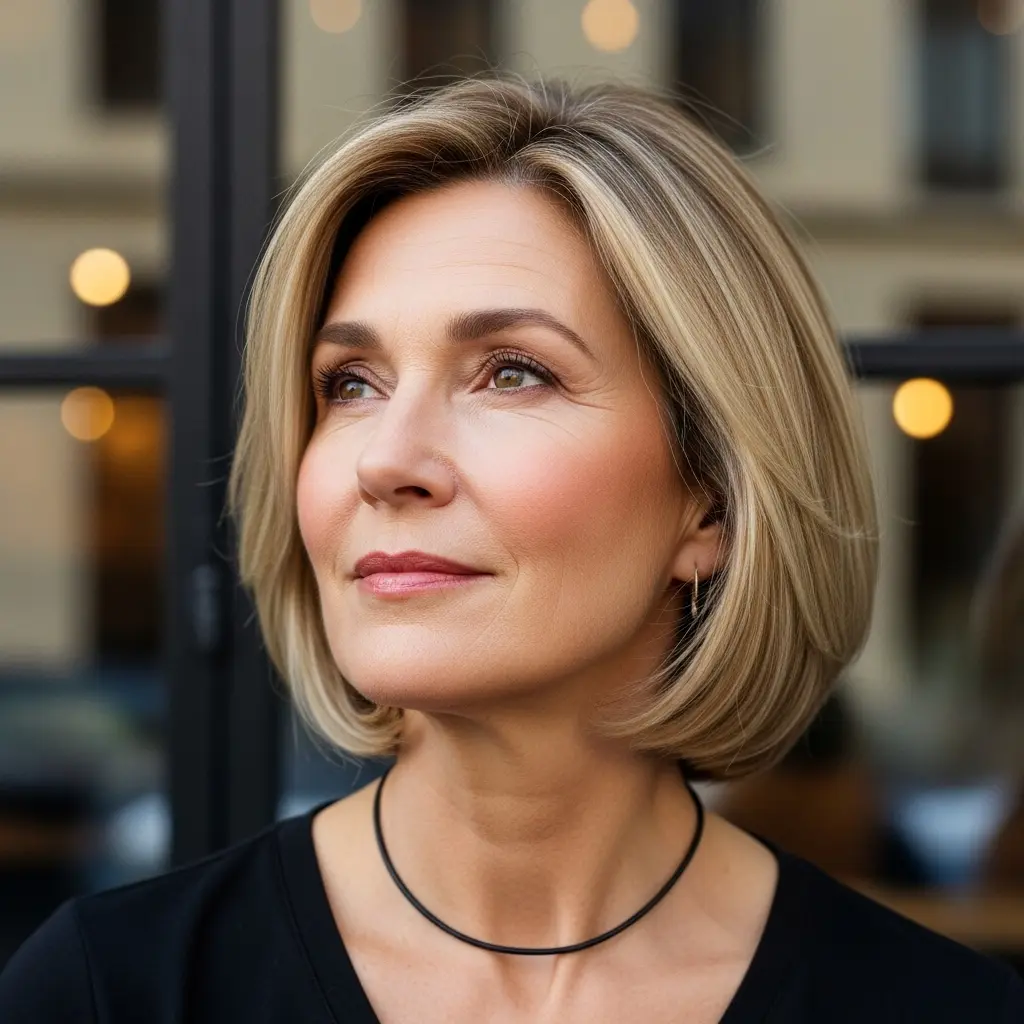 #16 Short Bob with Highlights and Lowlights