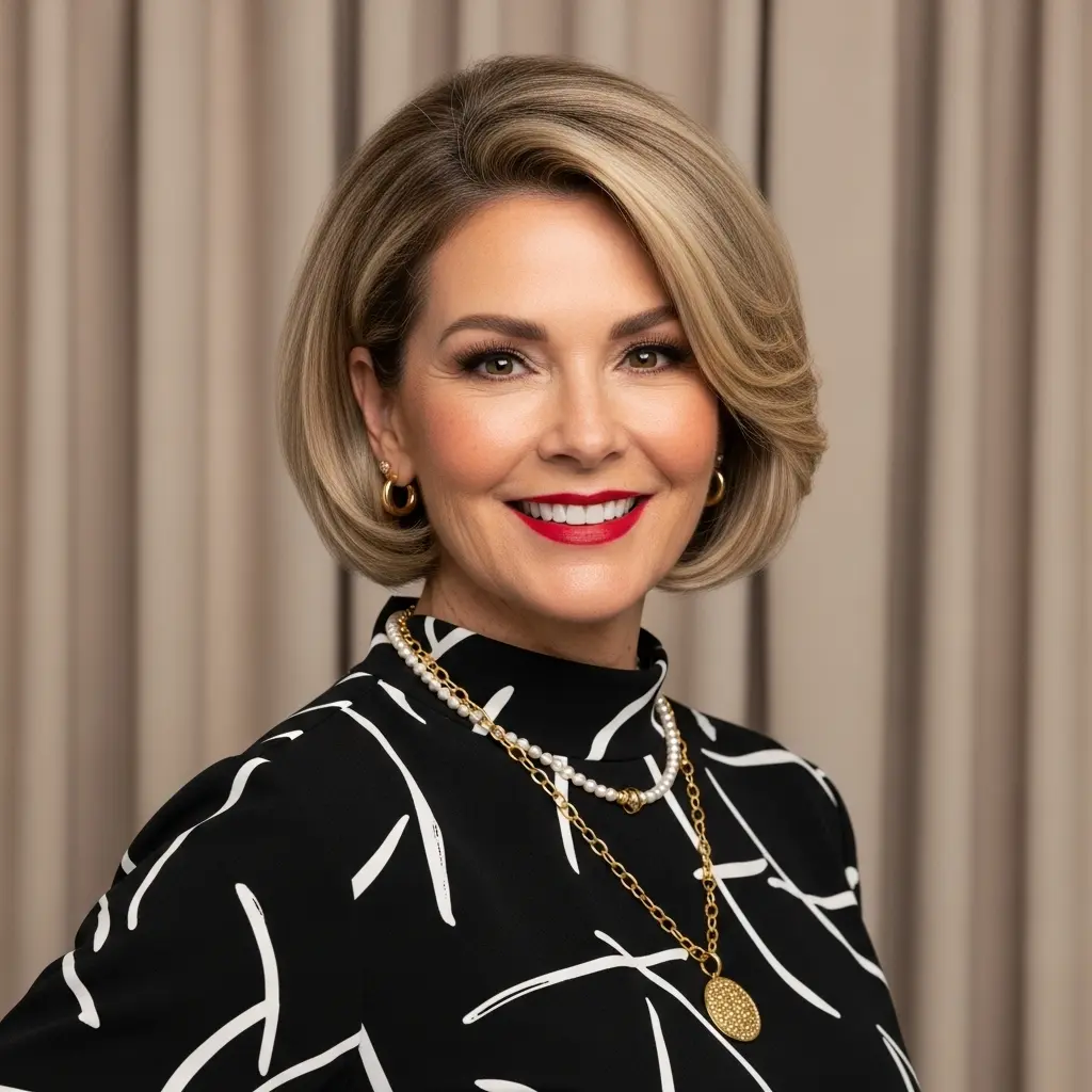 #16 Fluffy Short Bob with See-Through Bangs