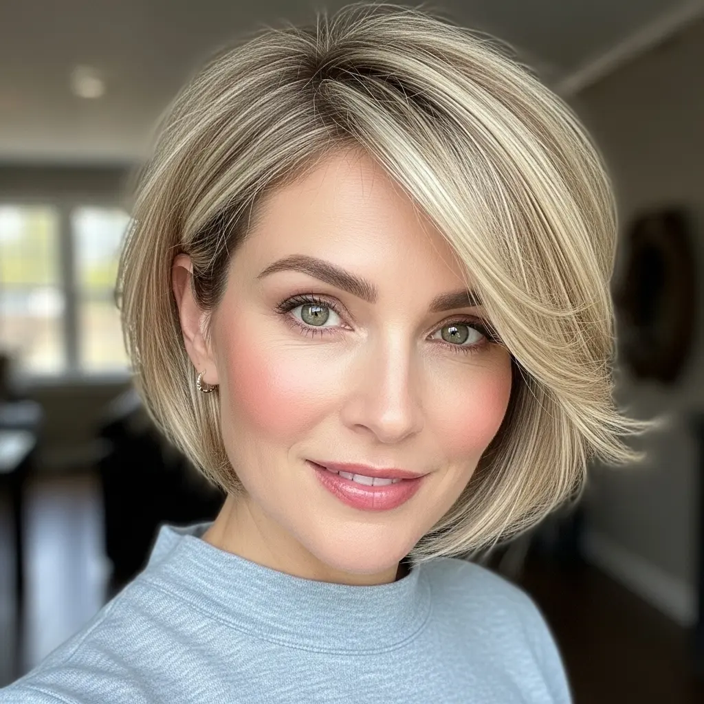 #16 Stacked Bob for Fine Hair