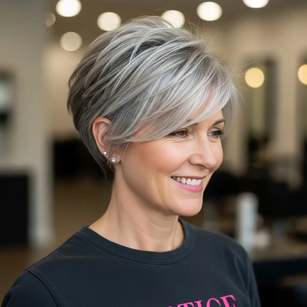 #17 Layered Pixie with Bangs