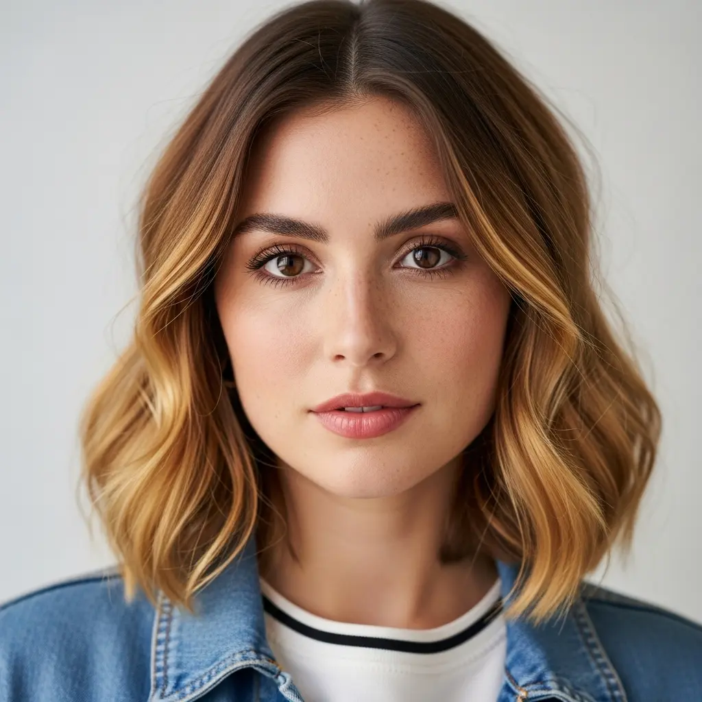 #17 Bronde Lob with Shadow Roots