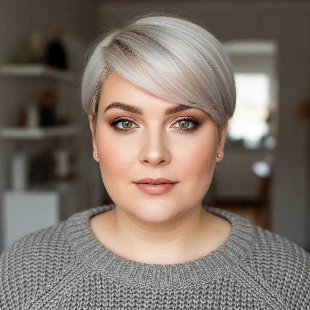 #17 Sleek Blonde Pixie Bob for Fine Hair