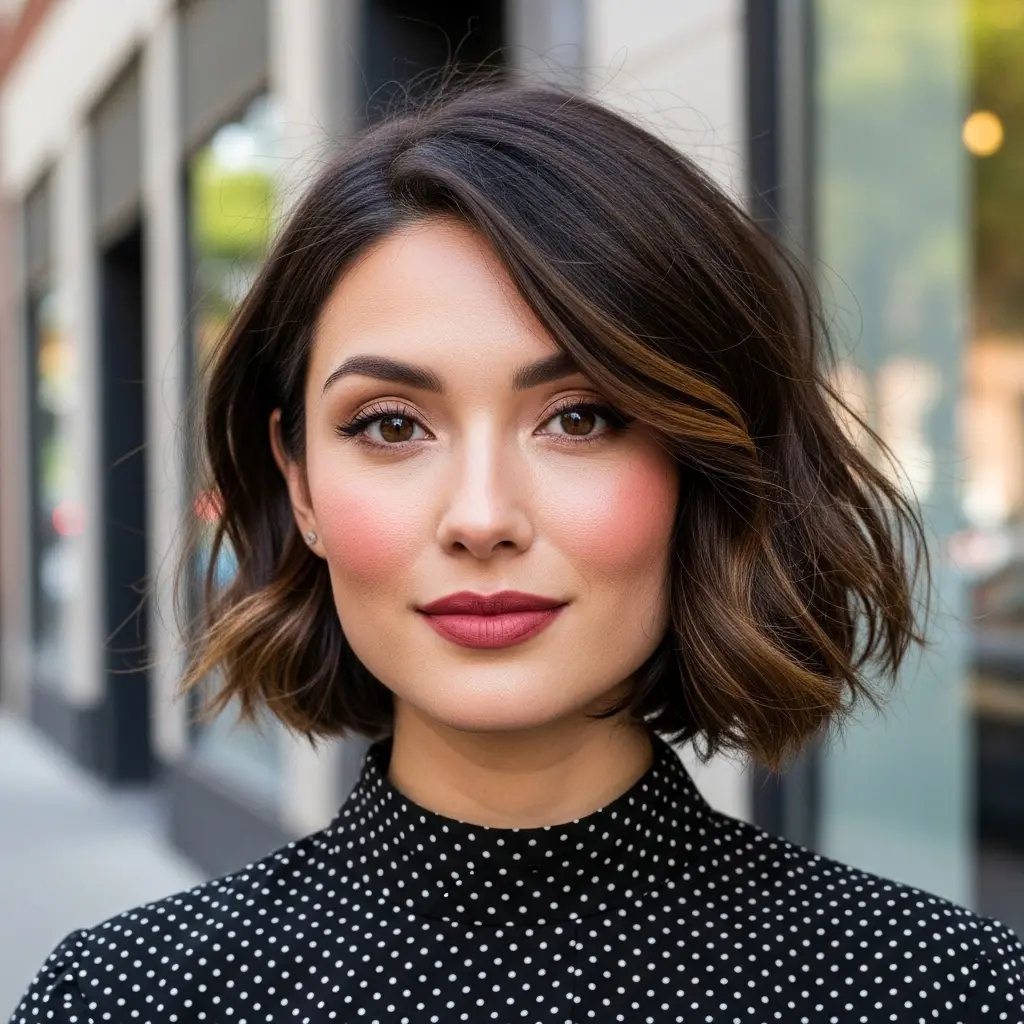 #18 Stacked Bob with Wispy Ends