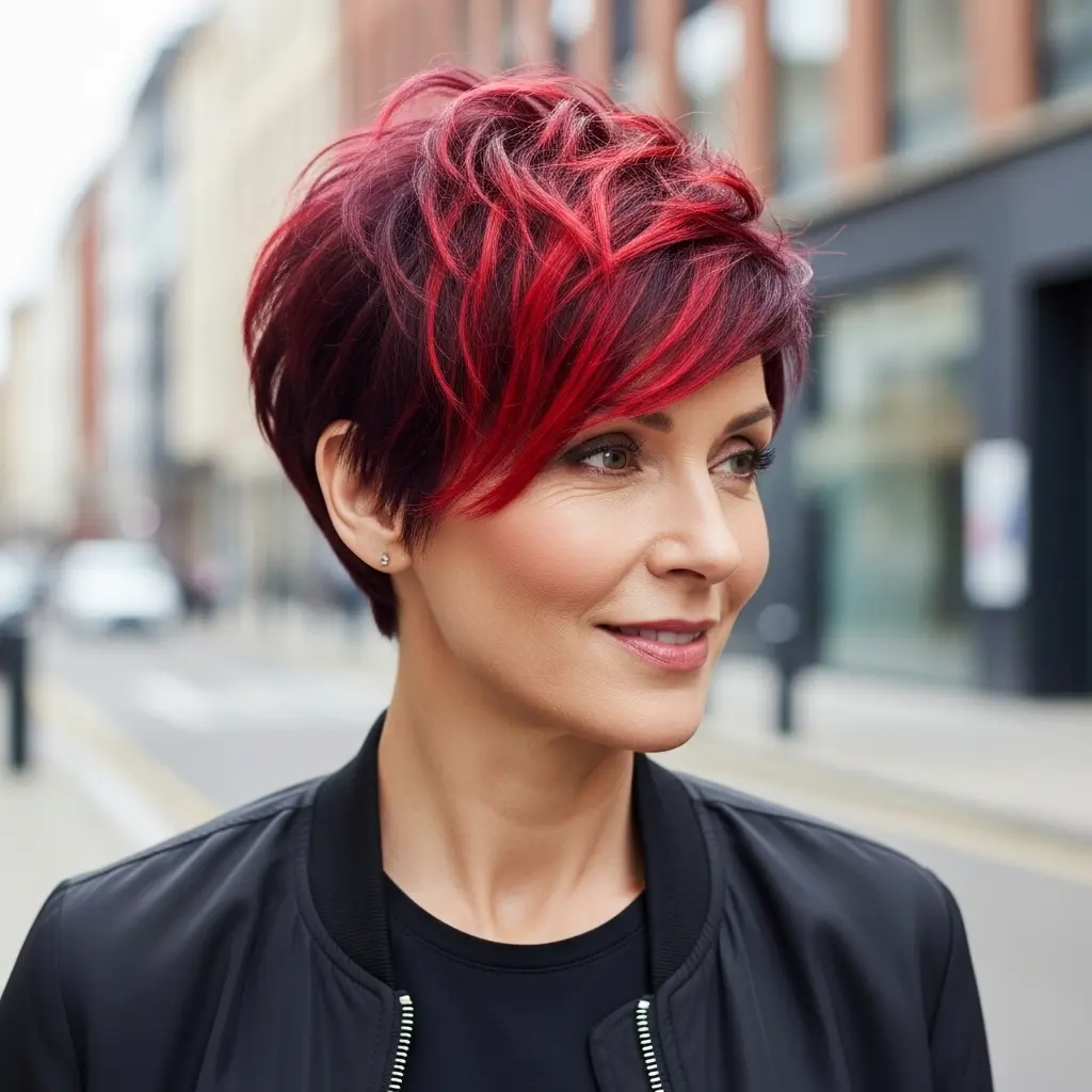 #2 Funky Pixie Bob Cut with Bold Texture