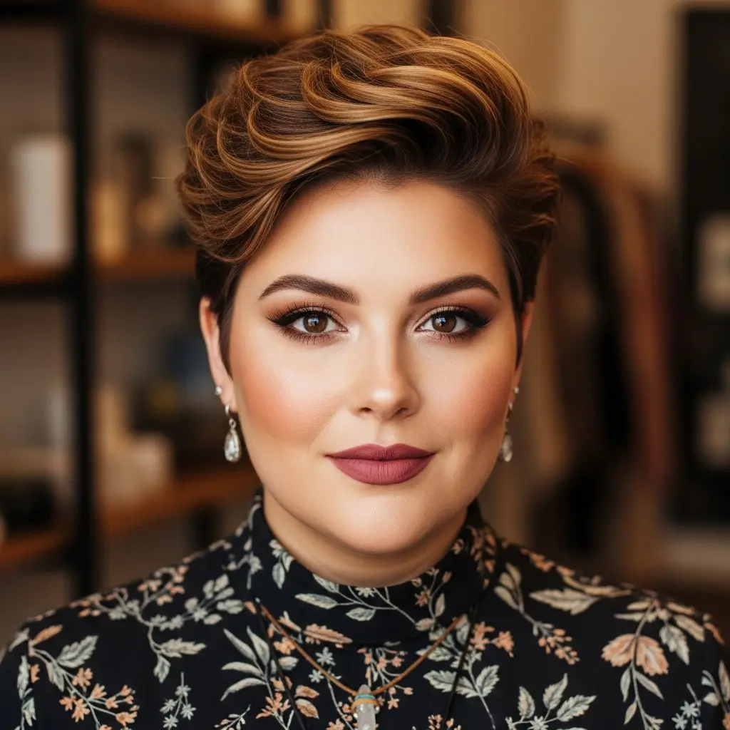 #2 Wavy Pixie Bob with Voluminous Layers