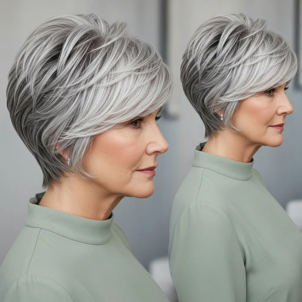 #20 Silver Feathered Layers