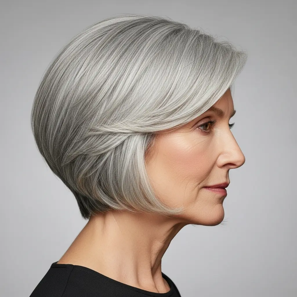 #4 Silver Feathered Bob