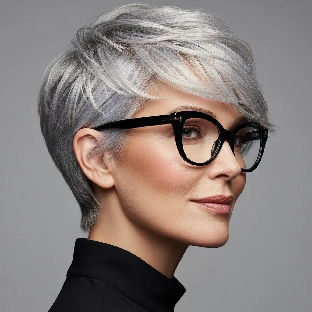 #5 Messy, Straight Pixie Cut