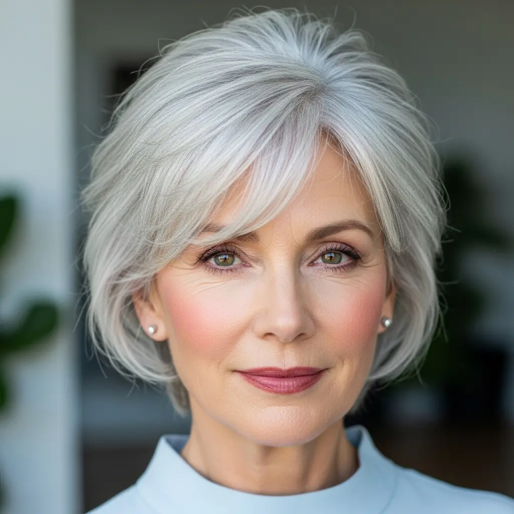 #6 Short Shag with Bangs and Lifted Crown