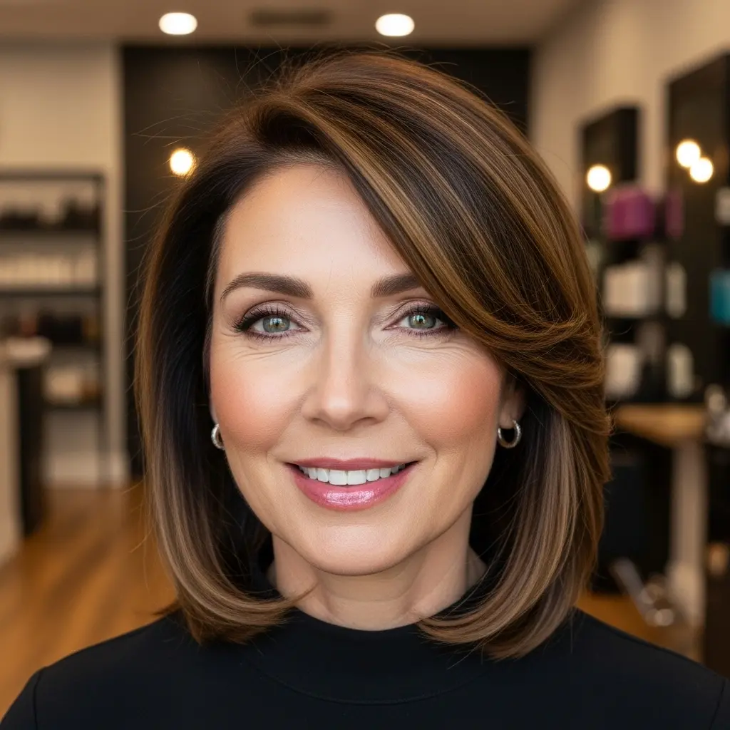 #6 Long Bob with Side Bangs