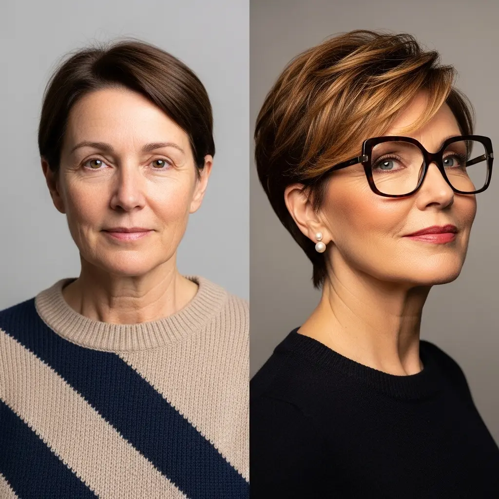 #6 Auburn Long Pixie with Layers