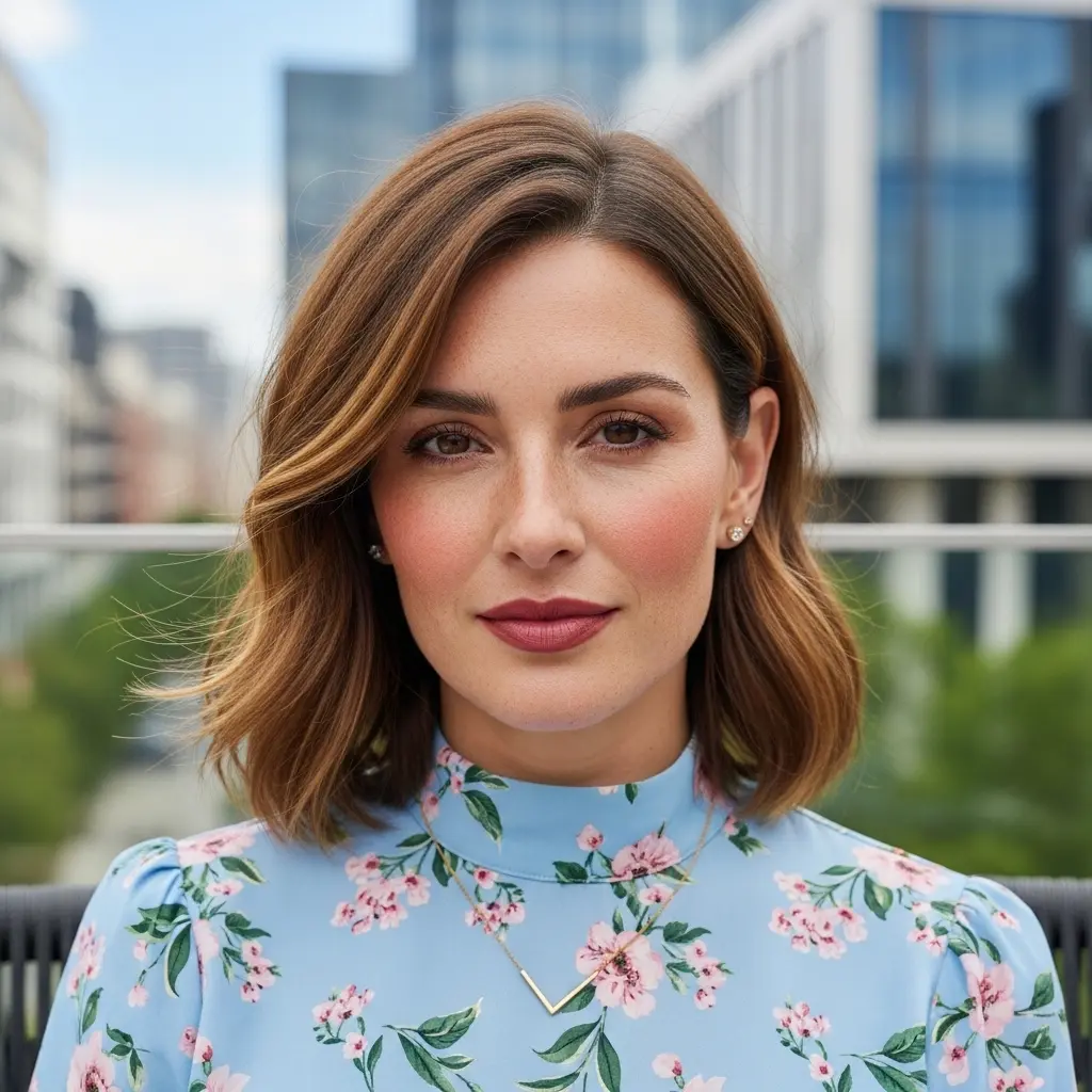 #7 Shoulder Length Lob with Soft Layers