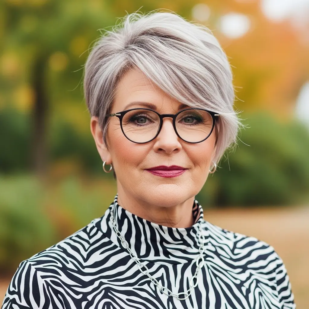 #7 Blonde Long Pixie with a Side Bang