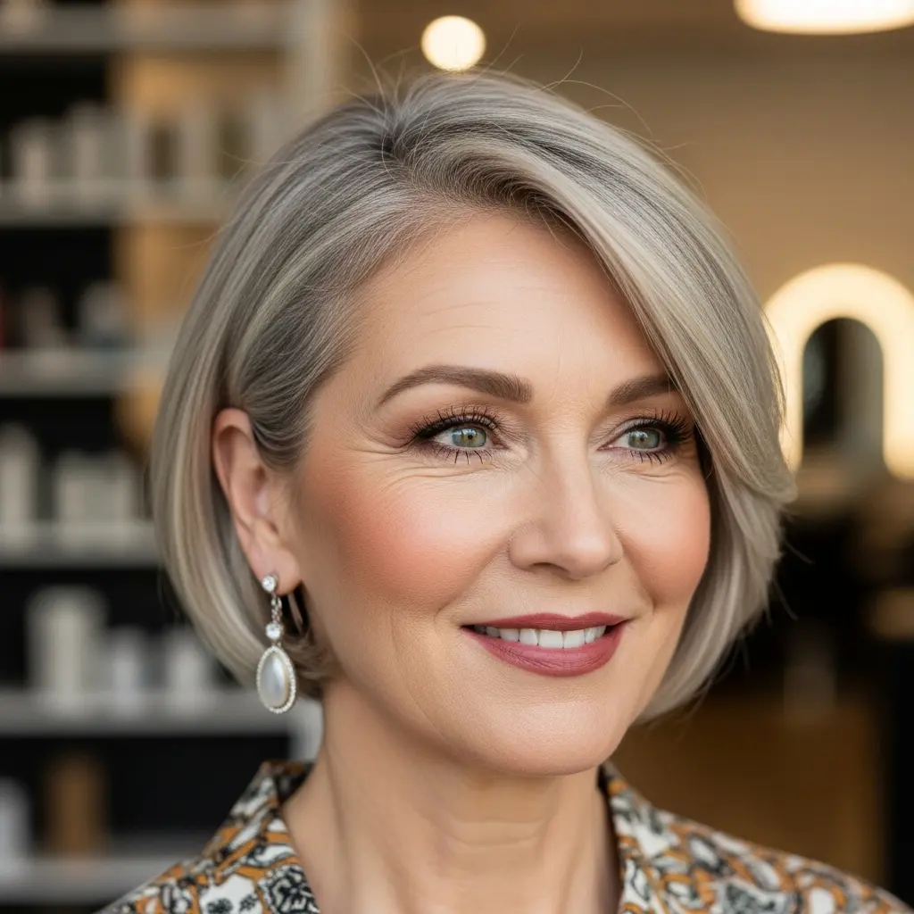 #8 Stylish Soft Textured Bob for Round Faces