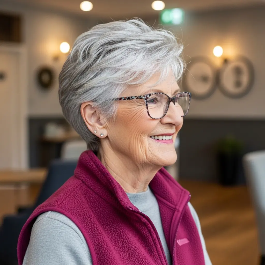 #8 Edgy Pixie for Silver Hair