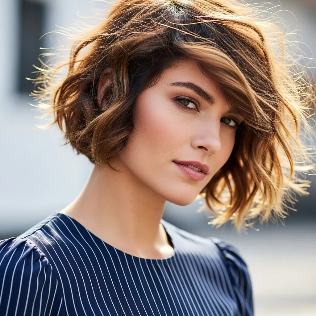 #8 Wavy Pixie Bob with Tousled Ends