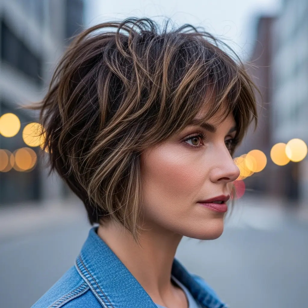 #9 Messy Stacked Bob