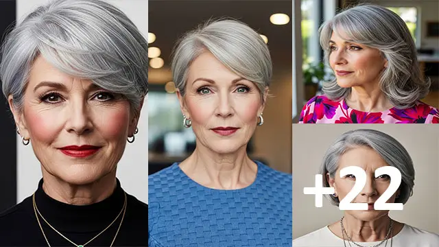 22 Hairstyles for Women Over 60 with Grey Hair Ideas
