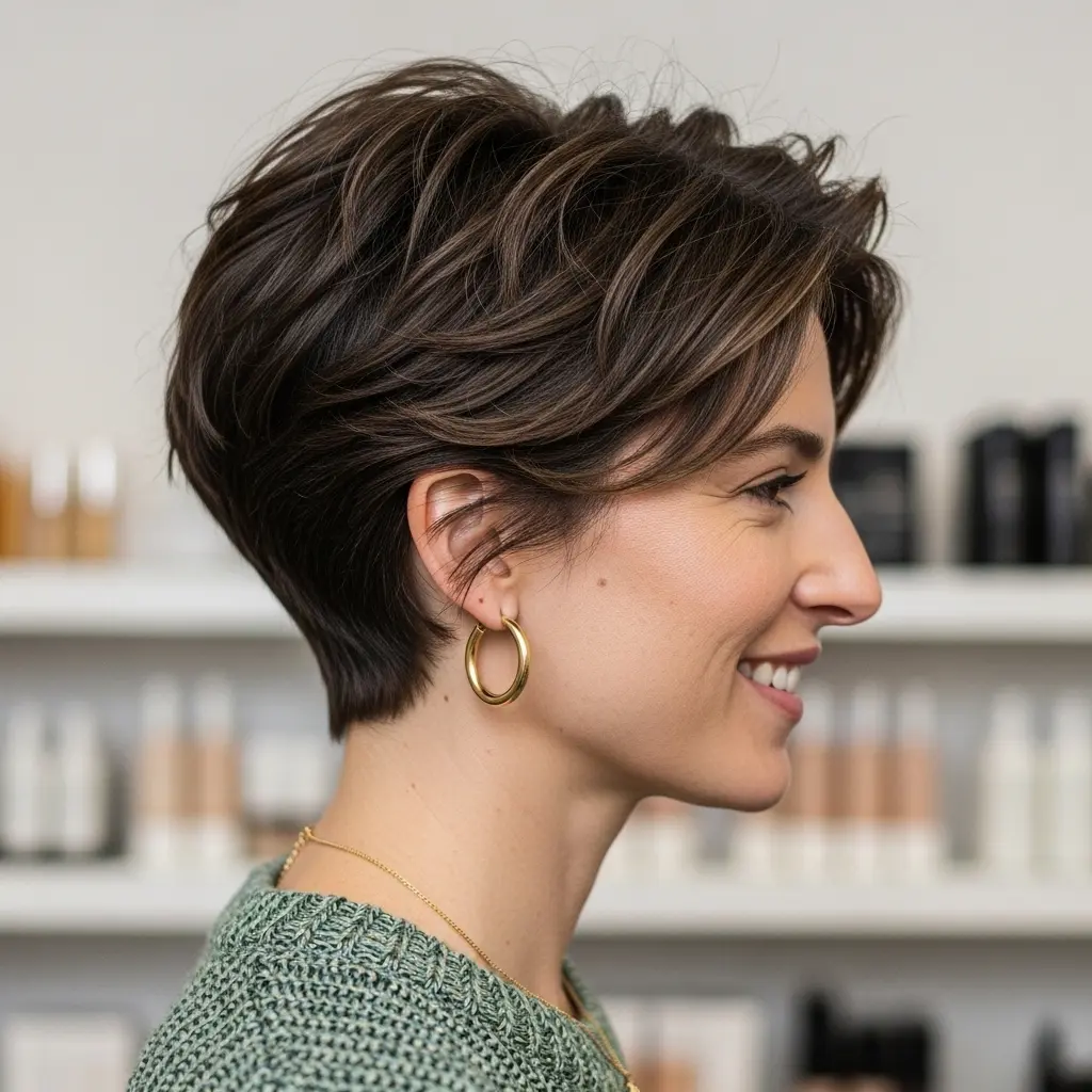 #1 Textured Wavy Pixie Cut with Soft Layers