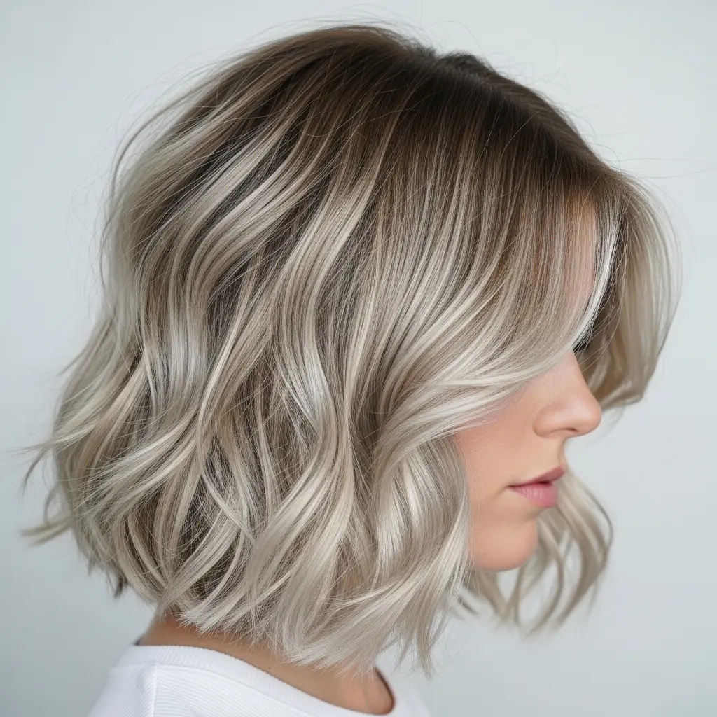 #10 Messy Chin-Length Chop with Waves