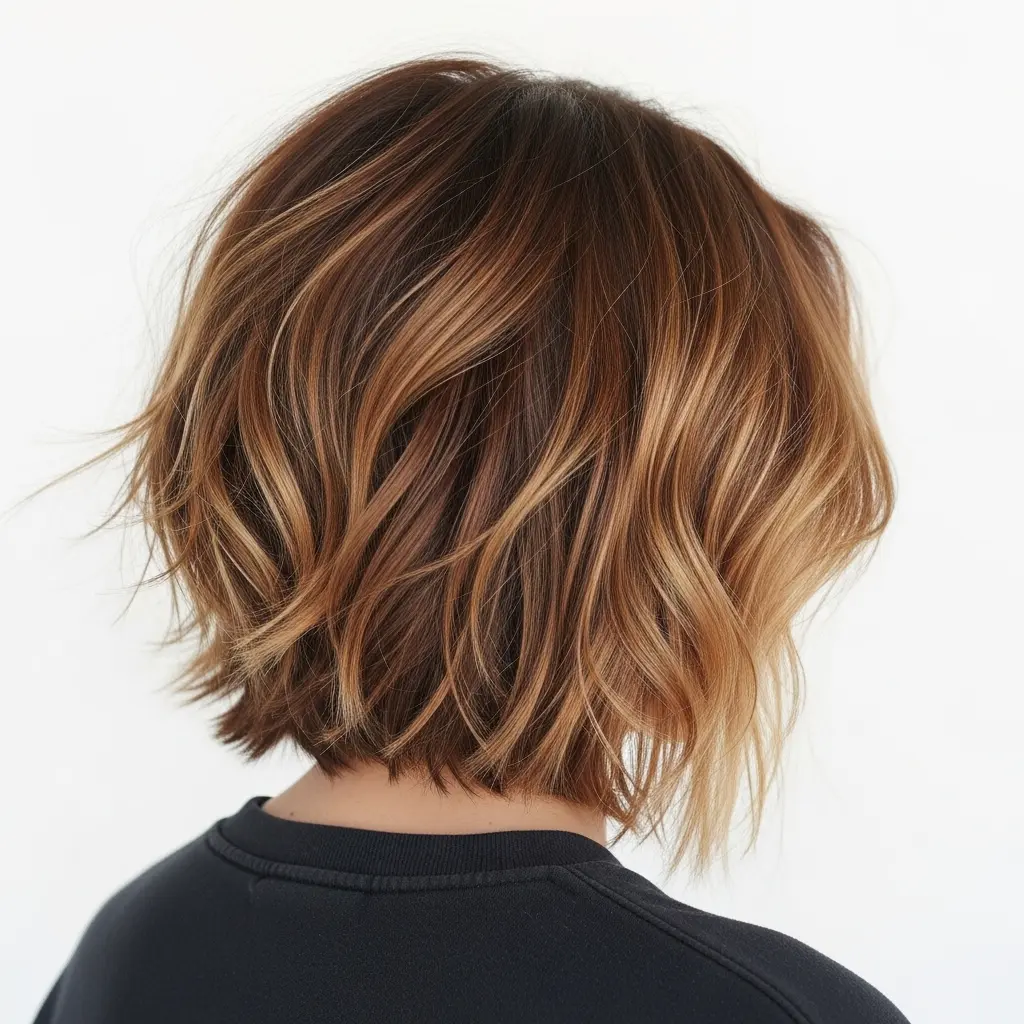 #2 Easy Short Layered Hair with Beachy Waves