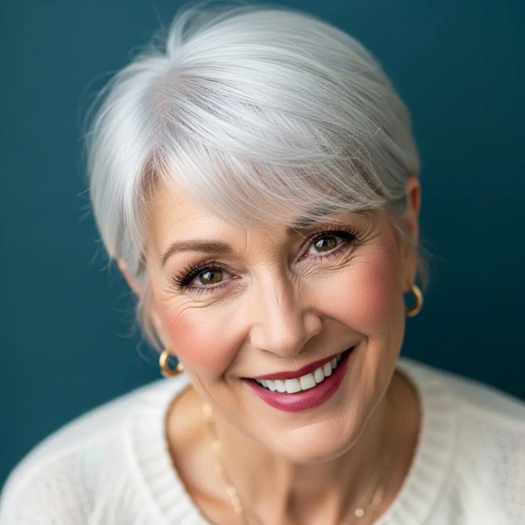 #22 White Blonde Textured Pixie Hair