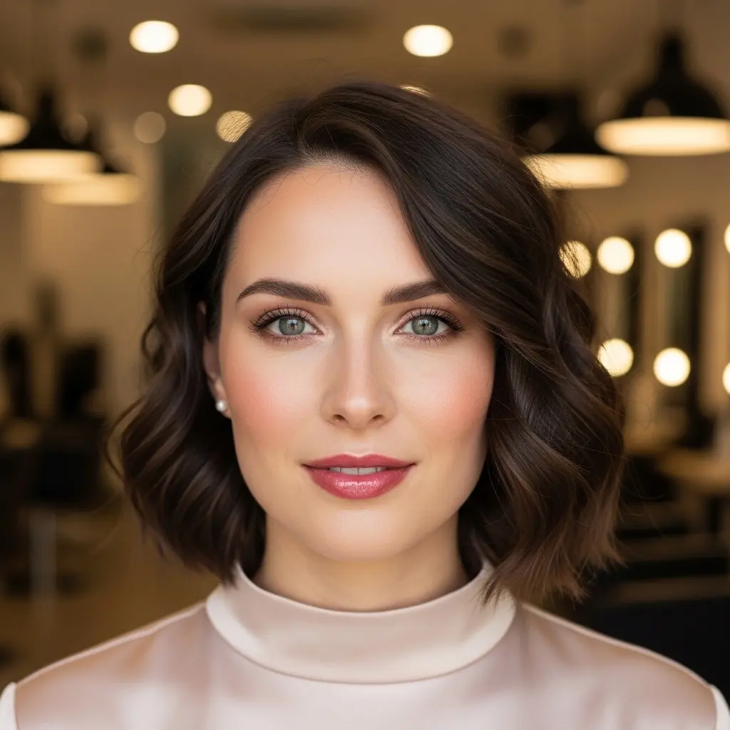 #4 Dark Brown Short Hair with Layers