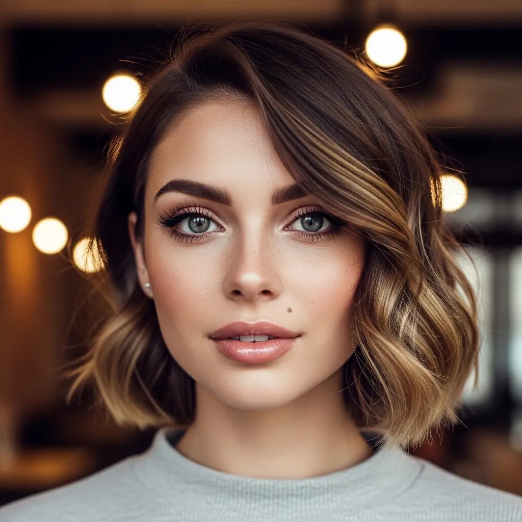 #5 Summer Highlights for Short Dark Brown Hair