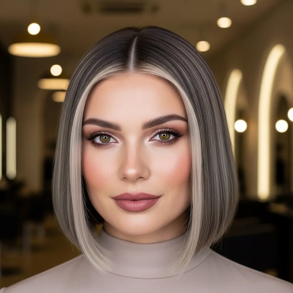 #6 Dark Brown to Blonde Balayage Bob Hairstyle