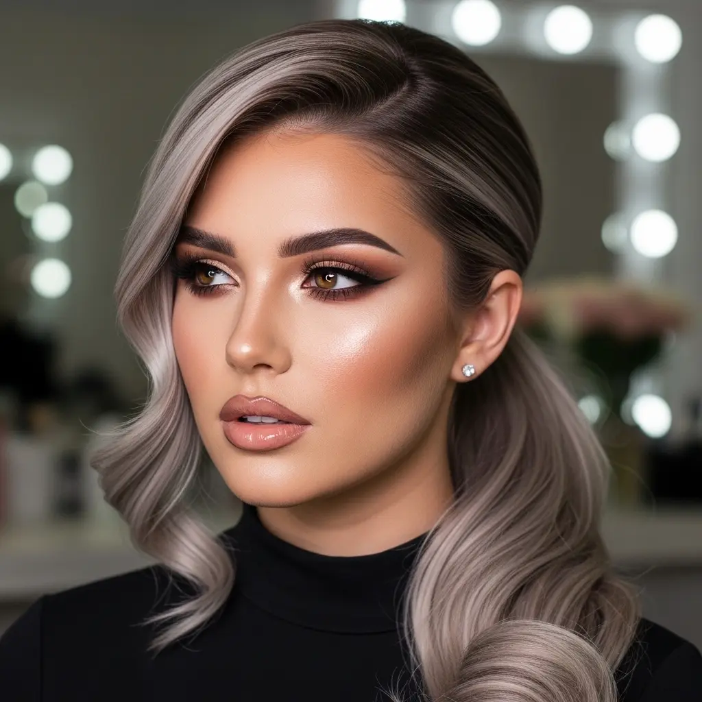 #1 Elegant Long Hair Side Ponytail with Soft Waves