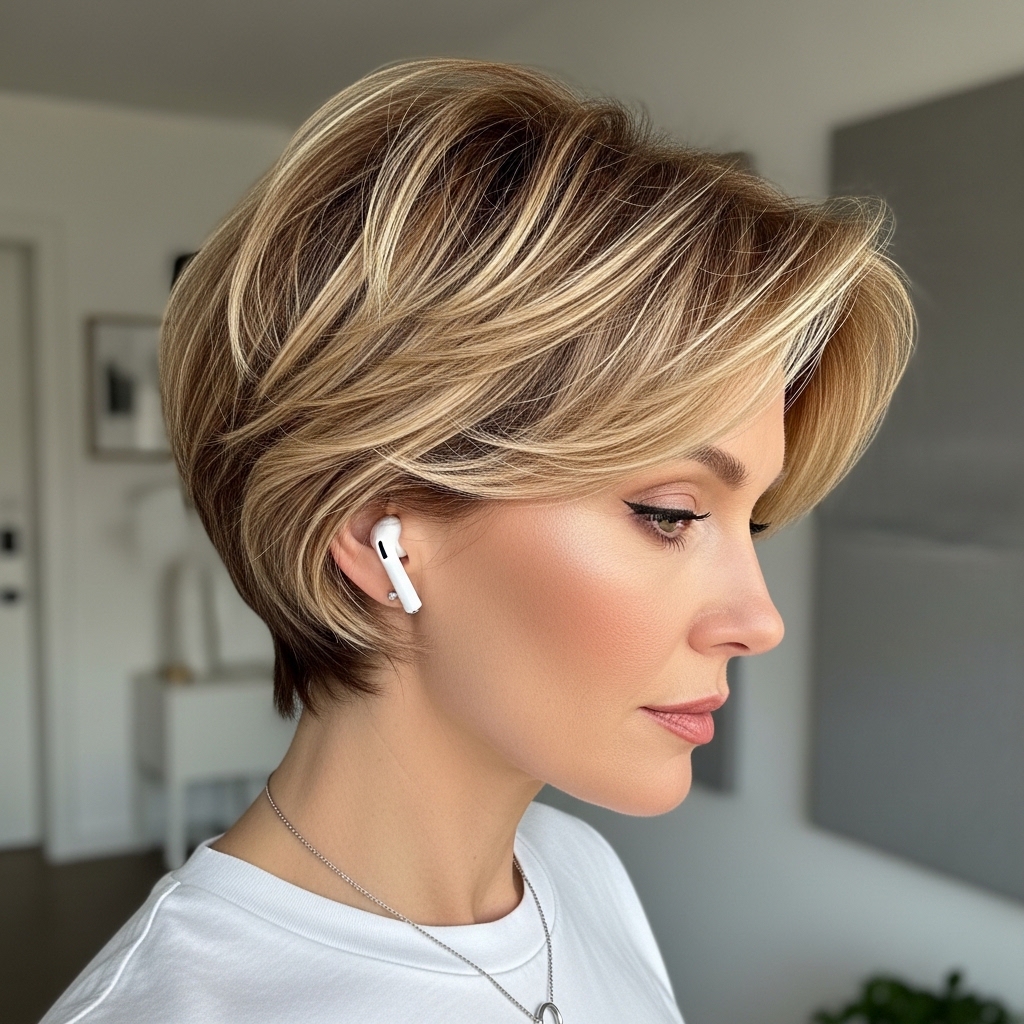 #1 Tousled Pixie Bob Cut