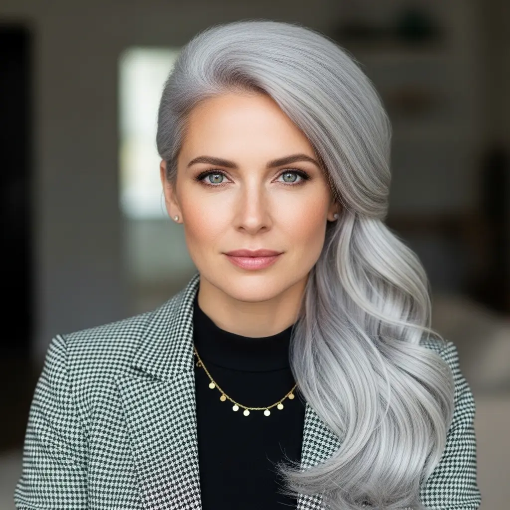 #11 The Sleek Side Ponytail