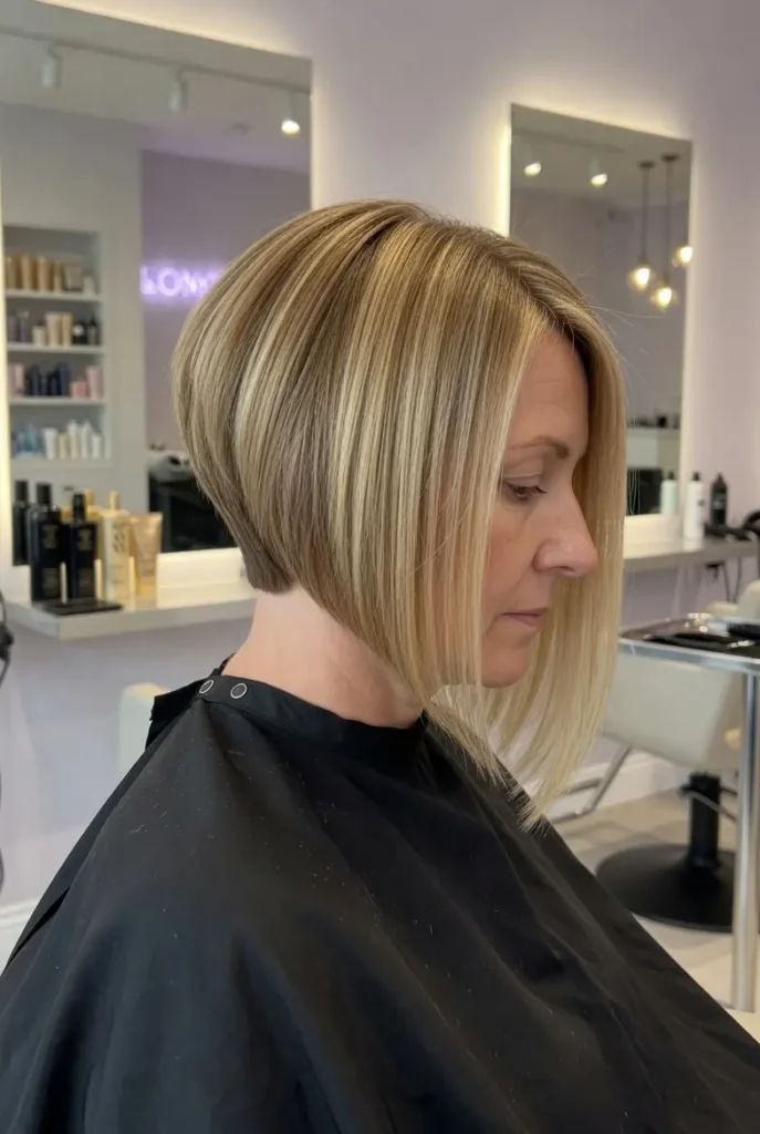 #12 Sharply Angled Blonde A-Line