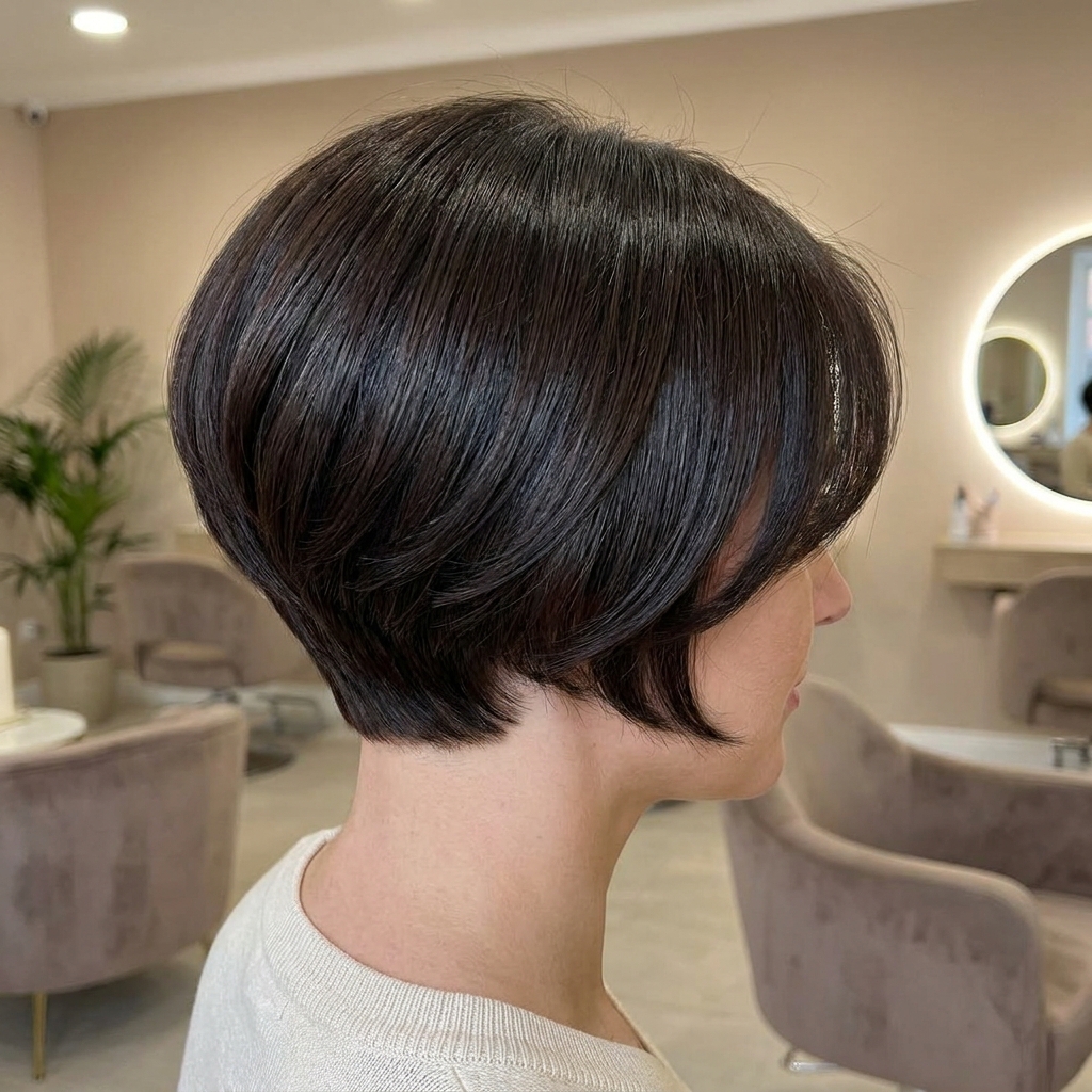 #12 Chocolate Pixie Bob with Choppy Layers